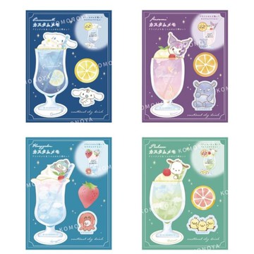 小禮堂 Sanrio 三麗鷗 造型便條紙 (夏日汽水) 酷洛米 大耳狗 帕恰狗 人魚漢頓