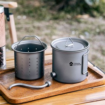 【新川】純鈦手沖咖啡茶具組 附茶漏