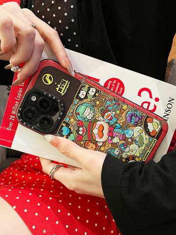 【隱藏式磁吸】狂奔的包子插畫鋁合金按鍵全磨砂防摔防刮iPhone16