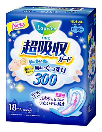 樂而雅 超吸收護墊 300 帶翼 30cm 18片裝