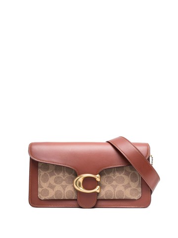 Coach - Signature monogram shoulder bag - women - Calf Leather - One Size - Brown