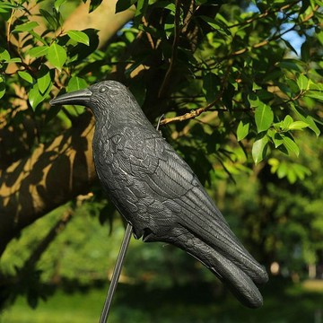 仿真逼真烏鴉裝飾萬聖節道具園林動物裝飾品鬼節擺件假飛鳥庭院
