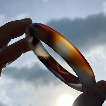 【Lost and find】工匠精挑 玳貓 瑪瑙 手鐲 57.5