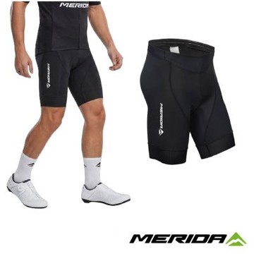 《MERIDA》美利達自行車經典男短車褲 黑 3D矽膠墊