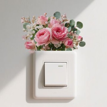 【MR.ZAKKA】創意壁貼-植物主題 浪漫粉色玫瑰花束 居家布置 DIY可移式壁貼 無痕壁貼 牆貼