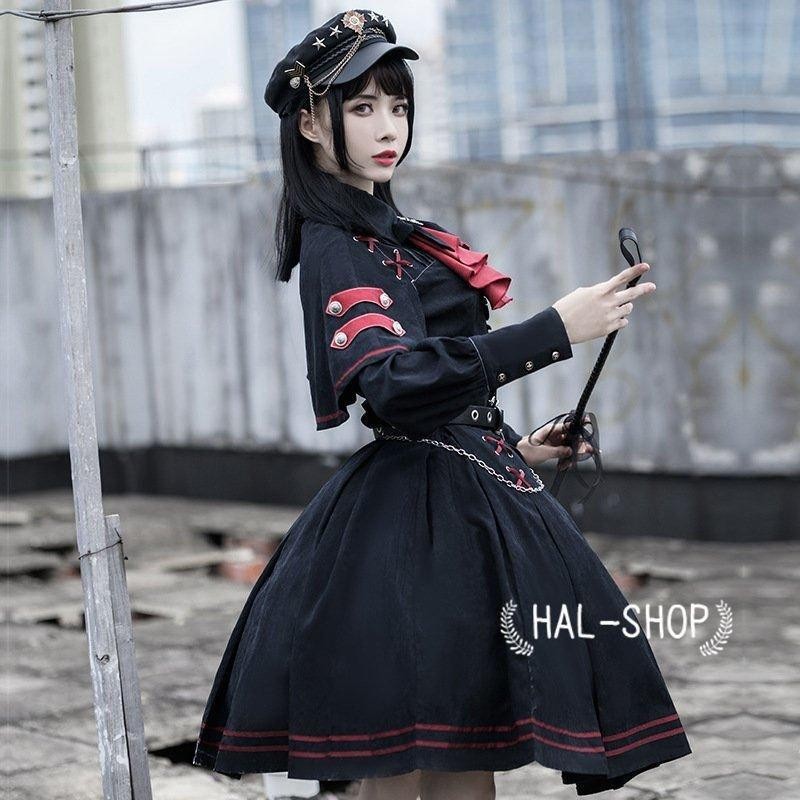 Lolita系 ロリータ 軍服 ワンピース ゴスロリ セーラー服 ロリ 制服 ...