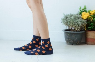 竹崎椪柑 _台灣水果系列_ NAKID SOCKS_襪子_短襪/交換禮物