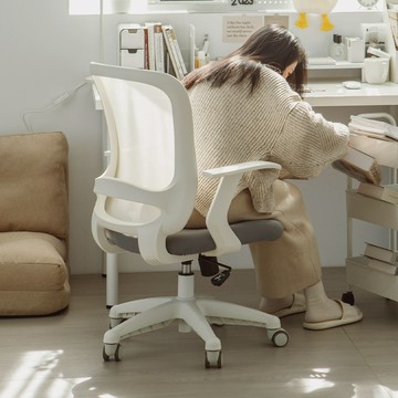 Peachy LIFE 安妞韓系電腦椅 - 白網布