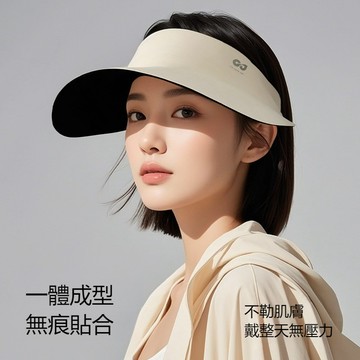 UPF50+遮陽防紫外線帽子 夏季無痕防曬帽 空頂帽  透氣無痕大帽檐 可摺疊防曬帽 空頂帽 防曬帽
