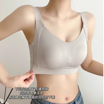大碼內衣胖MM全罩杯女薄款大胸顯小固定兔耳朵杯胷罩收副乳防下垂無鋼圈文胸