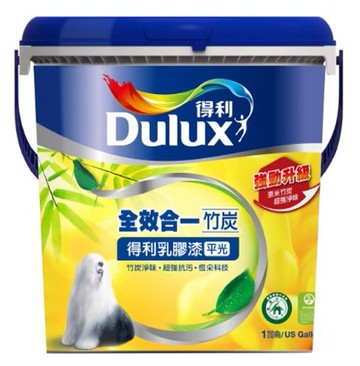 得利全效合一竹炭平光乳膠漆1公升【領券滿額再折千7/31止】