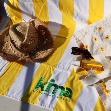 超細纖維海灘浴巾(9款) 藍色條紋