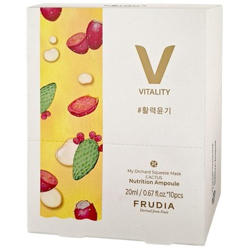 FRUDIA 台灣公司貨 鮮榨果汁肌 活力保濕面膜 仙人掌果  10片  1盒