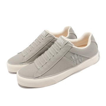 Royal elastics 休閒鞋 Icon V 男鞋 灰 白 帆布 無鞋帶 獨家彈力帶 經典款 00431800