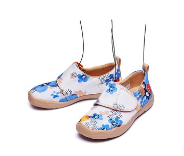 【 Uin 】西班牙原創設計 | 藍染花 彩繪休閒童鞋