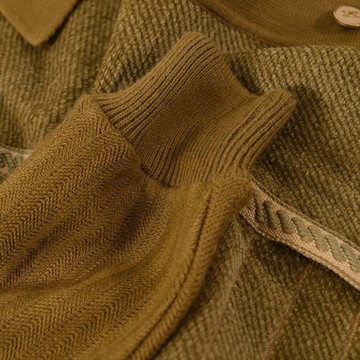 【NaSuBi Vintage】日本製緹花織紋古著開襟毛衣