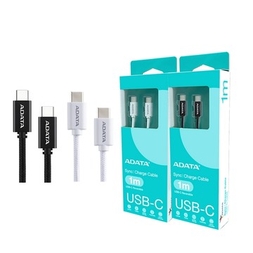 ADATA USB-C TO TYPE-C 100W PD 快充傳輸線-2色可選 (1米 / E-Marker 晶片)