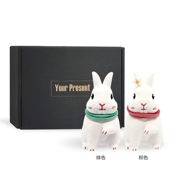 O Pretty 歐沛媞 室內/車用 香氛擴香石擺飾-可愛兔3X6cm-兩色可選