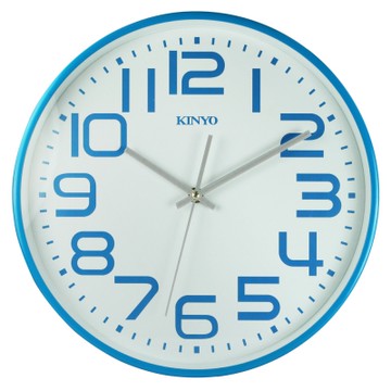 KINYO 13吋馬卡龍大數字靜音掃描掛鐘(CL146)