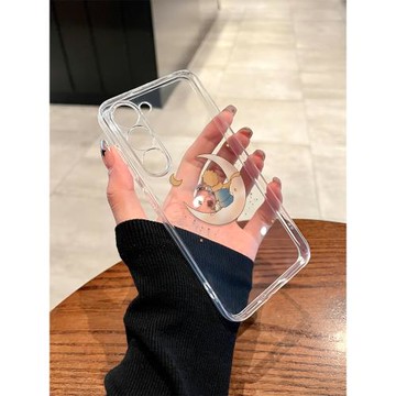 適用三星Galaxy S25手機殼S24月亮小王子23硅膠男22女21新款Ultra透明FE軟note高級感+全包20防摔簡約卡通套