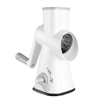 《ibili》3in1吸盤座手搖式滾筒刨刀-白-- 料理刨片刨絲器 刨絲刀 切絲器