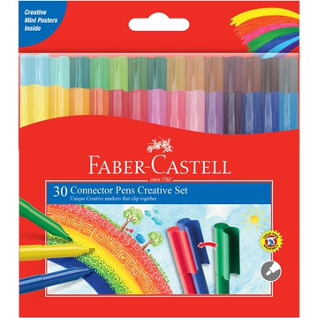 德國Faber-Castell 輝柏 彩色連接筆(30色)