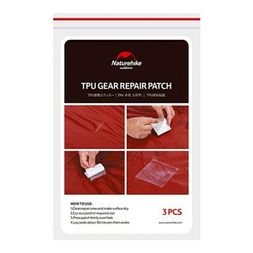 Naturehike 挪客 TPU修補片 Q-9B NH19PJ086 7 x 7cm 透明 3入裝 修補工具  1包