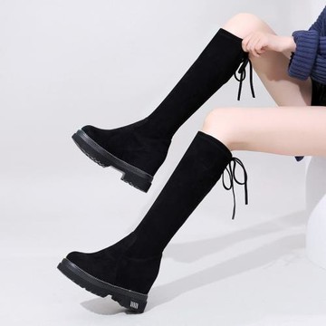 小碼顯瘦不過膝內增高春秋長靴