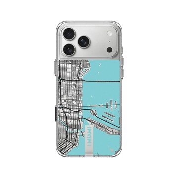 iPhone 17 Pro Max Clear Case（相機按鈕） 透明 - JOCR - Miami (Black Logo)