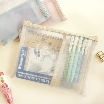 手作之 / A5口袋收納紗網袋(3色) SBG-376 收納袋 文具收納