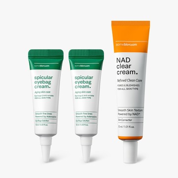 SOMEBLOSSOM 海綿骨針亮眼緊緻眼霜 10ml x2 + NAD 透明霜 30ml