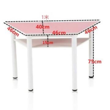 團體輔導梯形組合桌椅六邊形培訓桌活動教室學生課桌拼接會議桌子[DD030109]