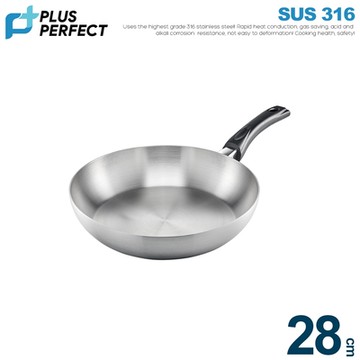 【PERFECT理想】金緻316七層平底鍋28CM單把附蓋