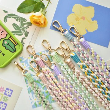 茶青原創 單扣編織手機鏈diy簡約手機掛鏈斜挎配件滿40包郵