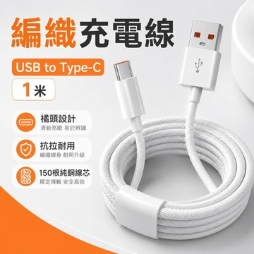 充電線 編織線 快充線  PD編織快充線 Type-C 充電線 傳輸線 適用 蘋果 iPhone 安卓 USB