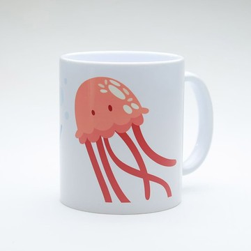 科學馬克杯-可愛海洋生物(水母)
