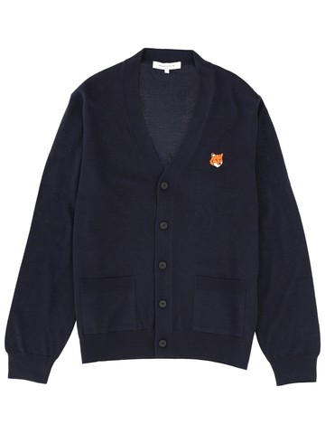 maison kitsuné "fox head" cardigan