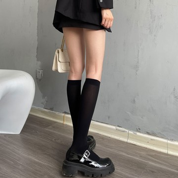 中筒襪 2雙裝襪子女中筒襪外穿潮ins黑色純白學院風小腿襪天鵝絨半筒春秋【MJ194179】