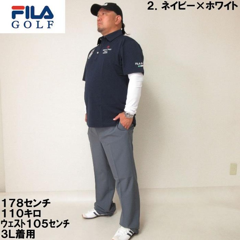 大きいサイズ メンズ FILA GOLF-半袖シャツ+インナーセット（メーカー