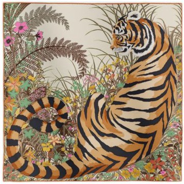 愛馬仕爆款老虎Tyger Tyger絲巾/方巾（70cmx70cm）