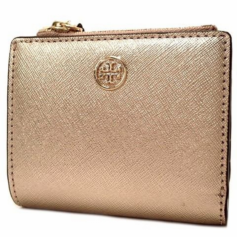 【TORY BURCH】メタリック ゴールド 折りたたみウォレット 財布 楽天市場】TORY BURCH トリーバーチ 二つ折り財布 ROBINSON