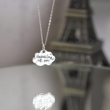 想念的雲朵。925純銀 鍛敲雲朵項鍊  女友 七夕 情人節 生日禮物