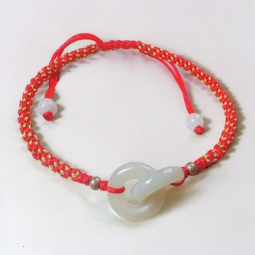 【永恆同心】冰種翡翠同心圓編織手鍊 | 天然緬甸A貨翡翠 | 送禮