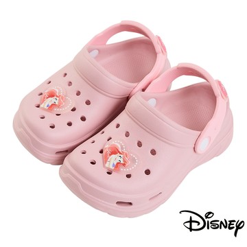 【迪士尼童鞋】親子款立體造型飾釦厚底洞洞鞋-粉(小美人魚)