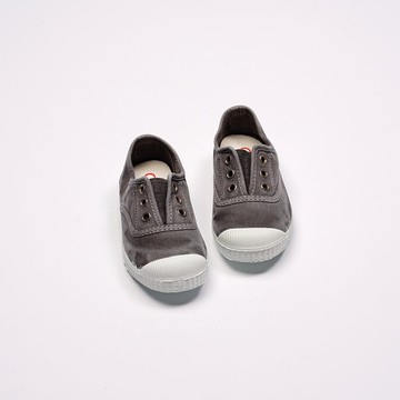 西班牙國民帆布鞋 CIENTA 70777 23 灰色 洗舊布料 童鞋