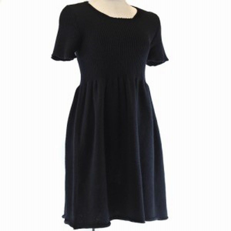 Miumiu ミュウミュウ ニット 半袖 ウール 黒 ワンピース レディース 中古 ランクb 通販 Lineポイント最大1 0 Get Lineショッピング