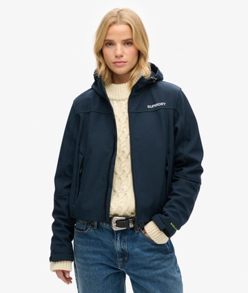 Superdry Women's Women's Code Trekker Hooded Softshell Jacket Navy / Eclipse Navy - Size: 16 Size: 12