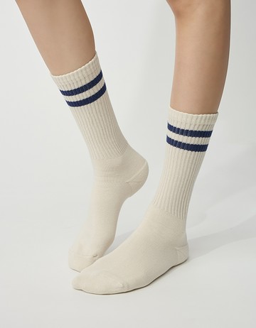 Brooklyn144 美式針織襪- 藍條紋