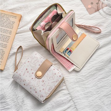 Bag House👜 簡約日係錢包女短款小巧折疊多功能學生錢夾2025新款可愛零錢卡包