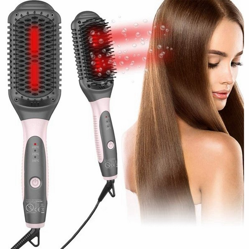 ヘアアイロン アンラン クイック ストレートブラシ ストレート カール 痛まない 傷まない 海外対応 遠赤外線 セラミック Anlan 通販 Lineポイント最大0 5 Get Lineショッピング